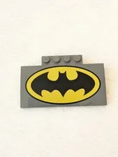 Lego Batman Logo Dark Gray Brick Piece #15625 RARE