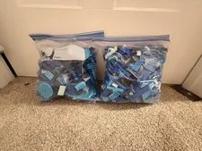 2 Gallon Bags of Blue Official Lego- Used- Great Condition