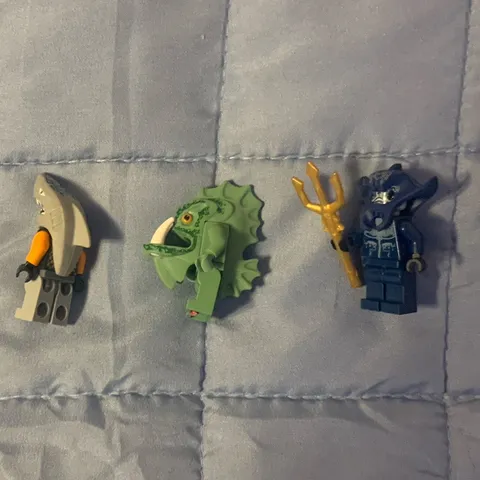 LEGO Atlantis Minifigure Parts Lot w/ Trident & Shark/Sea Creature Pieces