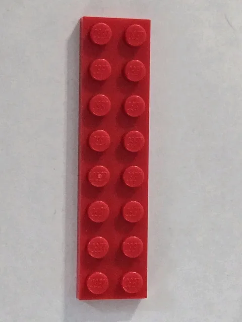 LEGO Parts - Red Plate 2 x 8 - No 3034