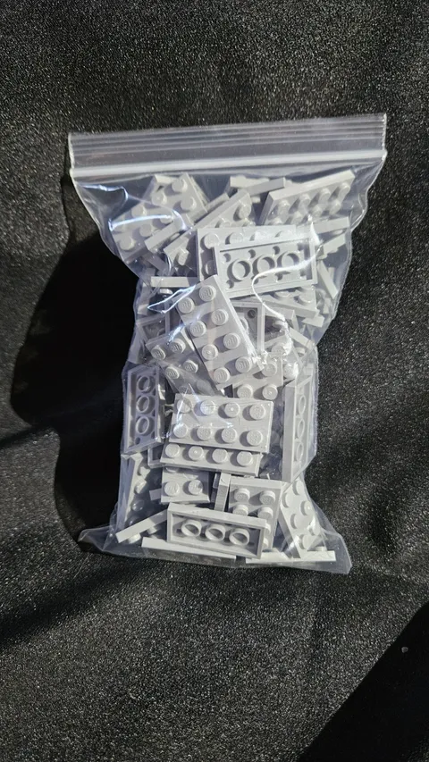 LEGO Light Bluish Gray 2x4 Plates Lot of 197 Part 3020 Bulk MOC Pack Brand New