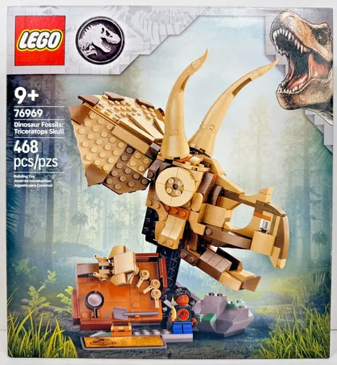 LEGO 76969 Jurassic World Dinosaur Fossils Triceratops Skull New Sealed NISB