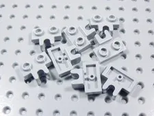LEGO Lot of 8 Light Bluish Gray 1x2 Plates w/ Socket on Side BR