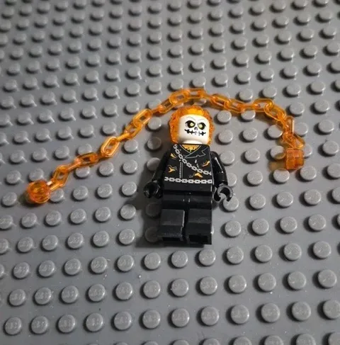 LEGO Ghost Rider Johnny Blaze White Head Minifigure 76058 Super Heroes sh267