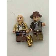 LEGO Indiana Jones Minifigure Lot W/ Satipo and Golden Idol Raiders of Lost Ark