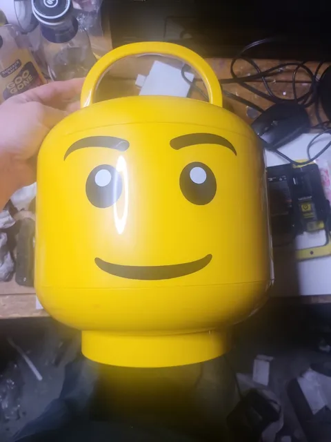 Lego Large Storage Yellow Head With Smirk Both Trays Included. Great Condition 