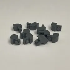 Lego 1609 Dark Gray Replacement Parts Pieces Lot of 10