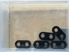 LEGO Parts - Black Plate, Round 1 x 2 with Open Studs - No 35480 - QTY 5