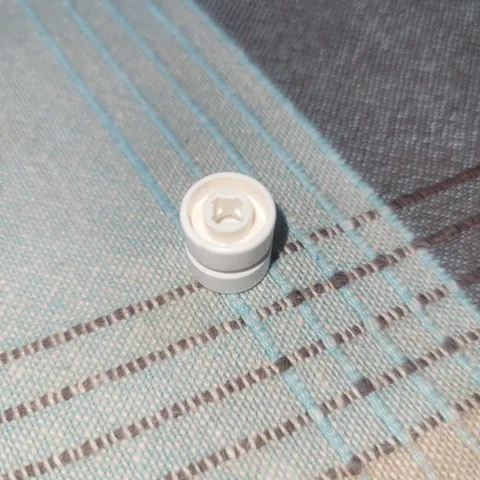 LEGO 6014b White Wheel 11mm D x 12mm W, Hole Notched for Wheels Holder Pin