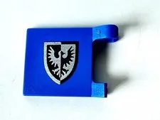 Vintage LEGO 2335 Flag 2 x 2 Square with Black Falcon Shield DAMAGED