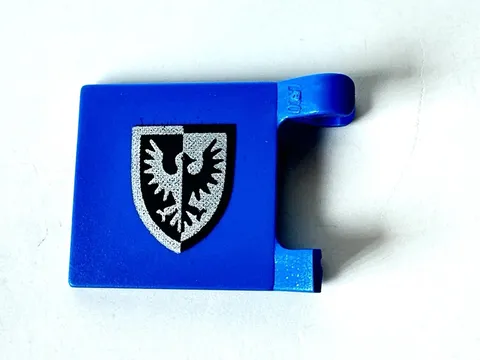 Vintage LEGO 2335 Flag 2 x 2 Square with Black Falcon Shield DAMAGED