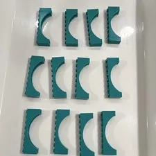 LEGO Dark Turquoise Curved Arch Bricks Plastic Bulk Lot Qty: 12 pcs