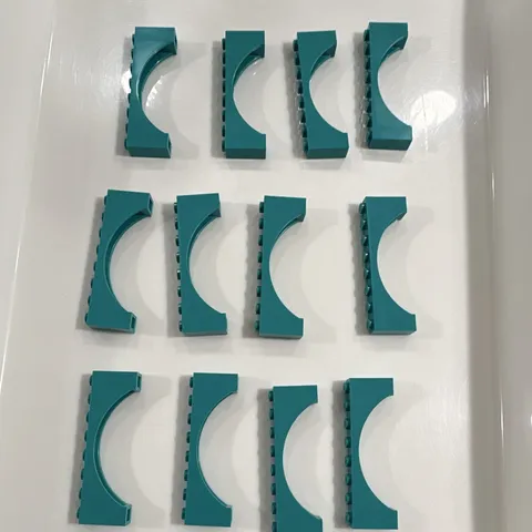LEGO Dark Turquoise Curved Arch Bricks Plastic Bulk Lot Qty: 12 pcs