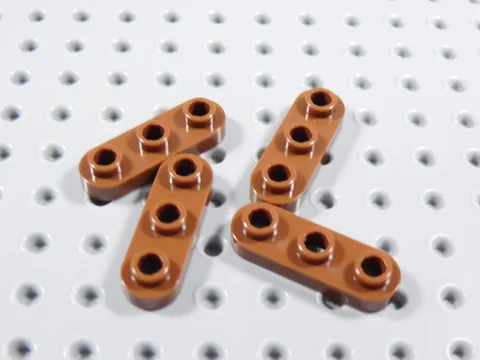 LEGO Lot of 4 Reddish Brown 1x3 Rounded Corner Plates w/ Open Studs BA