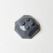 Lego Rock 4x4 Octagonal Boulder Dark Bluish Gray Top Only!