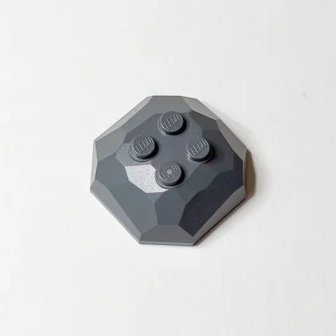 Lego Rock 4x4 Octagonal Boulder Dark Bluish Gray Top Only!