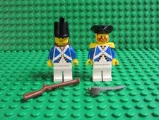 Lot 2 LEGO Minifigures Imperial Soldier Officer Pirates Vintage Bluecoat 6273 F3