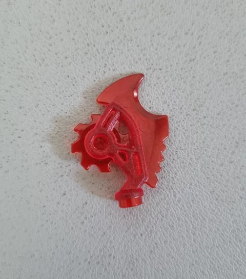 Vintage LEGO NINJAGO Techno Blade Red Clear Top Accessories Weapon Figure
