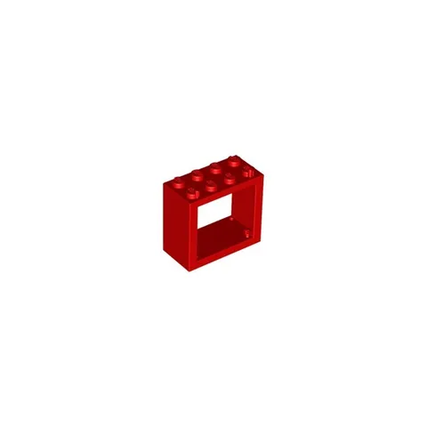 LEGO 10x Red Window 2 x 4 x 3 - Solid Studs inv.628