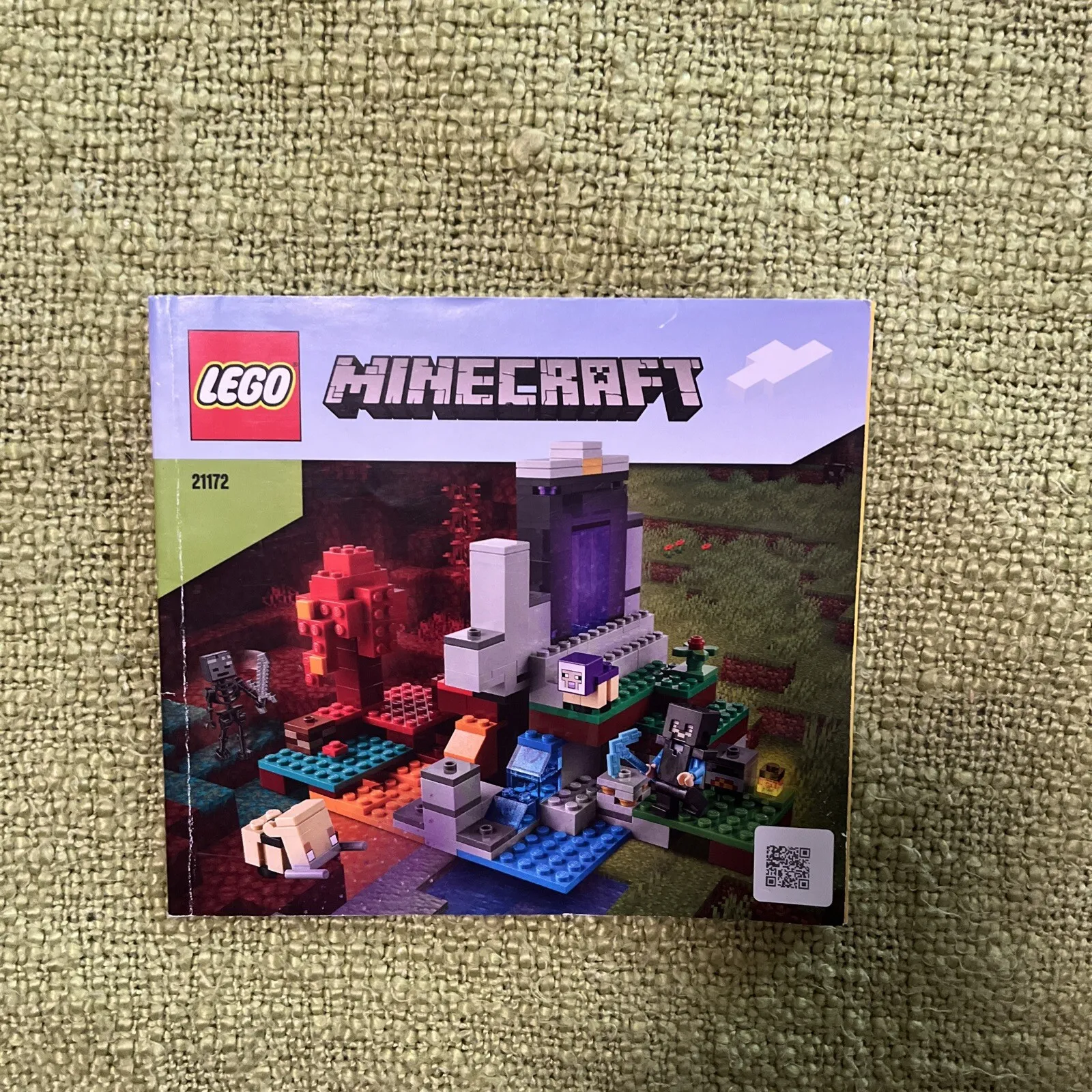 LEGO Minecraft: The Ruined Portal (21172) Instruction Manual Booklet Only