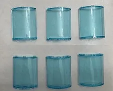 LEGO Set of 6Transparent Light Blue Cylinder Quarter 4 x 4 x 6 FREE SHIPPING