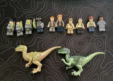 RETRIED Lego jurassic world minifigures lot + DINO