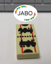 (D12/5/5) LEGO 3069pb0002 1x2 printed tile train ticket 10132