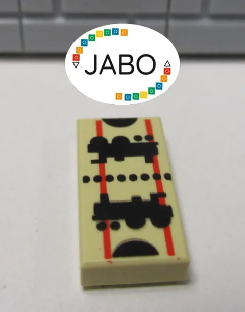 (D12/5/5) LEGO 3069pb0002 1x2 printed tile train ticket 10132