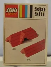 LEGO System 980 981 Profile Bricks Red for House Leaflet Only from 1969    