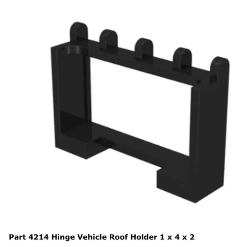 Lego 1x 4214 Black Hinge Vehicle Roof Holder 1 x 4 x 2 Vf