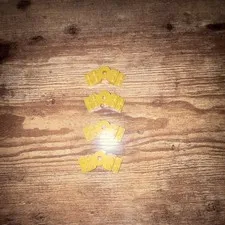 LEGO Yellow Plate Angled Piece with Hole - Plastic - 4 piece
