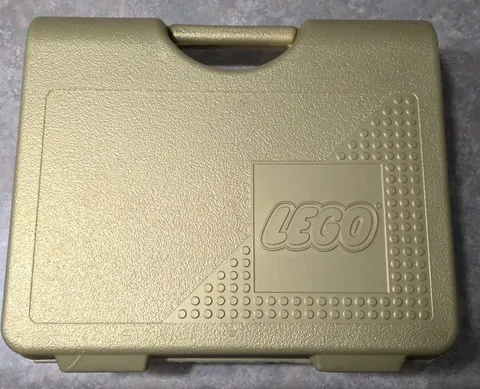 Vintage LEGO Plastic Carrying Case GOLD Storage Box Container 1997 EUC