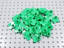 LEGO Lot of 40 Bright Green Plant Plates w/ 3 Leaves Minifig BM