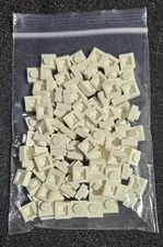LEGO White 1x1 Plates Lot of 100 Part 3024 1 Bag of 100 Bulk Special Deal New