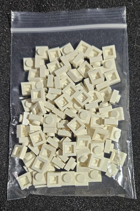 LEGO White 1x1 Plates Lot of 100 Part 3024 1 Bag of 100 Bulk Special Deal New