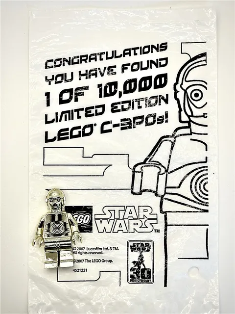 LEGO Star Wars C-3PO Limited Edition Chrome Gold Minifigure Polybag 4521221