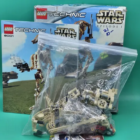 Vintage Lego Technic Star Wars 8001 Battle Droid COMPLETE Episode 1 Box & Manual