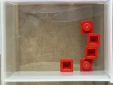 LEGO Parts - Red Plate 1 x 1 - No 3024 - QTY 5