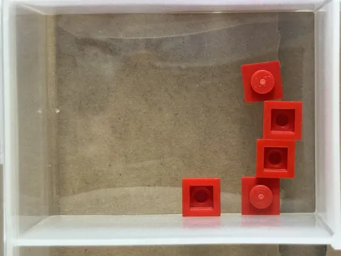 LEGO Parts - Red Plate 1 x 1 - No 3024 - QTY 5