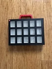 LEGO Minifigure Collector Display Carry Case w/ Handle Fits 15 Figures w/ Tiles