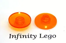 10 LEGO Trans-Orange Round Dish 2 x 2 Inverted (4740 17964 22669) 10 Pieces