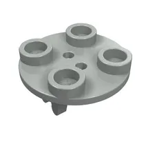 LEGO Part 2655 - Light Gray Wheel Holder, Plate, Round 2 x 2 Thin with Clips
