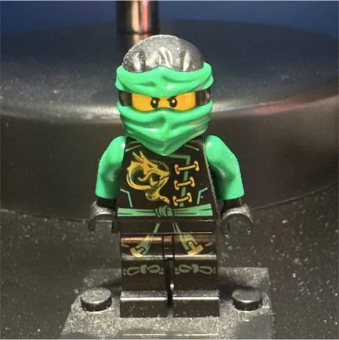 LEGO Green Ninja Minifigure Figure w/ Display Base - Plastic Character Minifig