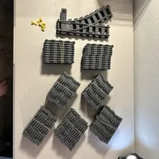 Lego Train Track Bulk Lot 136 Piece With 80 Flex Pcs