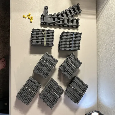 Lego Train Track Bulk Lot 136 Piece With 80 Flex Pcs