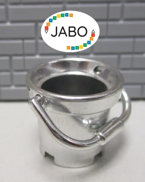 (A11 / 17 / 1) Lego 48245c01 Bucket + Handle Chrome Silver Belville