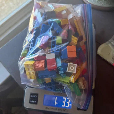 LEGO Mixed Bulk Lot Assorted Bricks & Pieces Multicolor 1 lb 3.3 oz