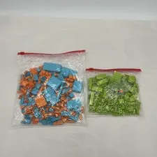 Lego Parts Green, Orange, Blue Colors