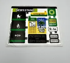 LEGO 60154 Bus Station Sticker Sheet ONLY