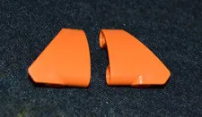 (2 - 1 pr) 3x3 Orange Technic Curved Panel #10 Tapered Bricks ~ New Lego